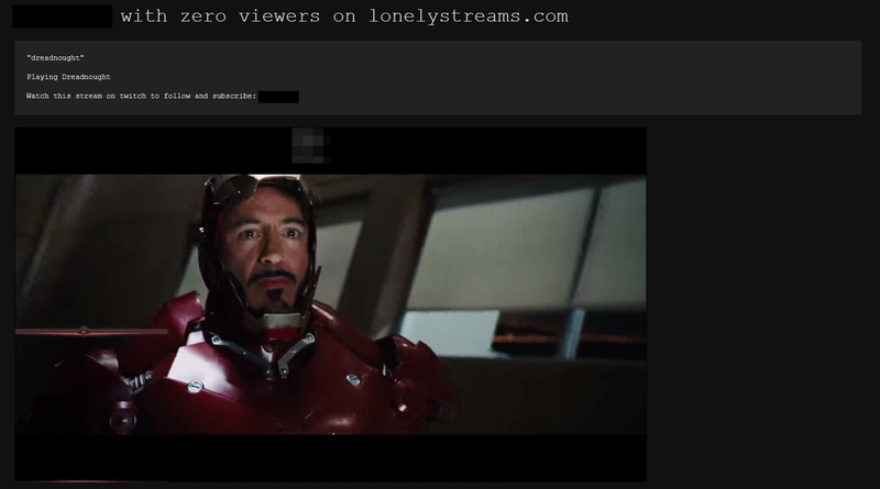 Illustration for article titled LonelyStreams Shows You What Happens In Twitch Streams With Zero Viewers